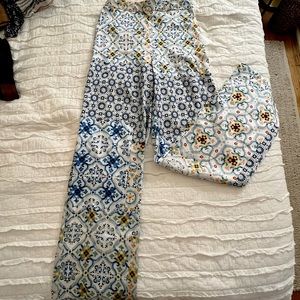 ZARA | PRINTED SILKY WIDE LEG PANT | NWOT